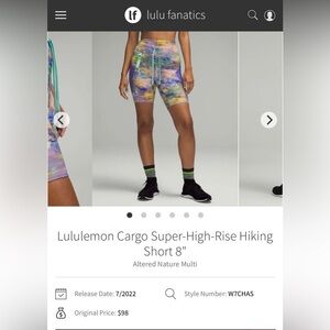 lululemon athletica Multi-Color Cargo Hiking Shorts